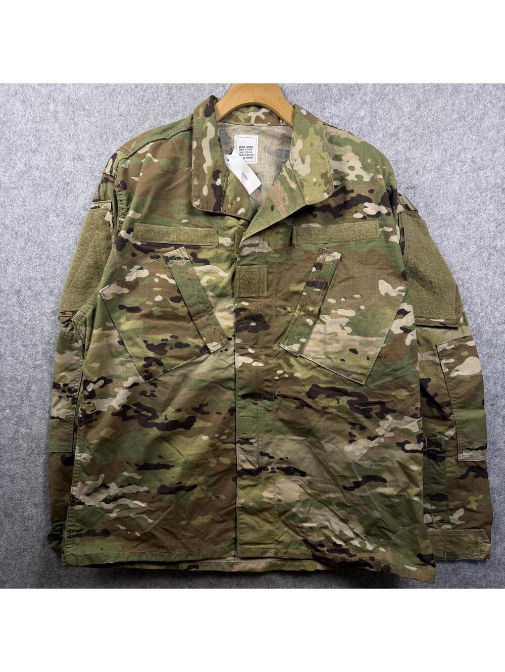 Army Combat Uniform Insect Shield Camo Camouflage Jacket Mens Medium Long ML